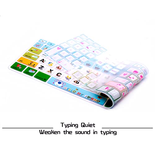 HRH Cartoon Animal World Silicone Keyboard Cover Keypad Skin for Magic Keyboard with Numeric Keypad A1843 MQ052LL/A Released in 2017/2018 (US Layout) - color: Z-Cartoon animal world