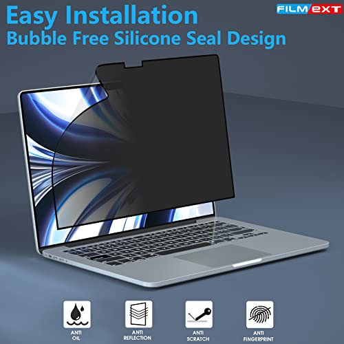 MacBook Air M2 13.6-inch Screen Protector, Privacy Shield, 2022 Release (A2681), Polyethylene Terephthalate, 1 Piece | Model A3240 A3113 A2681, Removable Mac Air 13.6" Privacy Screen Shield Anti-Spy/Bubble Free/Easy On/Off - size: Mac Air 13.6" (2022-2024