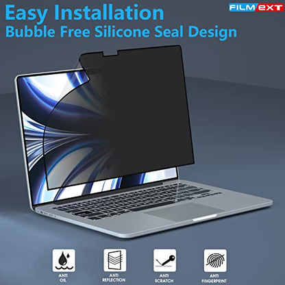 MacBook Air M2 13.6-inch Screen Protector, Privacy Shield, 2022 Release (A2681), Polyethylene Terephthalate, 1 Piece | Model A3240 A3113 A2681, Removable Mac Air 13.6" Privacy Screen Shield Anti-Spy/Bubble Free/Easy On/Off - size: Mac Air 13.6" (2022-2024