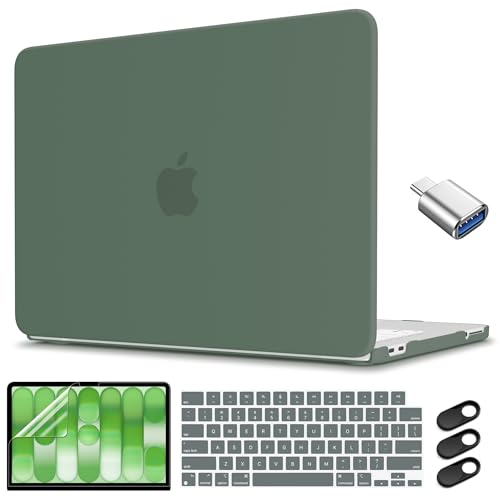 CISSOOK for MacBook Neo Case 13 inch 2026 Model A3404 with A18 Pro Chip | 5in1 Set Hard Shell Case, Keyboard Cover, Screen Protector, Scratch Resistant, Ultra-Thin, for Office & Travel - color: Midnight Green