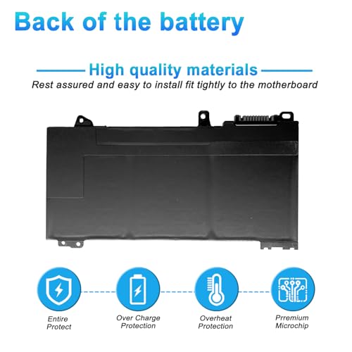 RE03XL L32656-005 Laptop Battery Replacement for HP ProBook 450 G6 450 G7 440 430 445 455R G6 430 440 445 G7 Series HSTNN-UB7R HSTNN-OB1C HSTNN-OB1C L32407-2C1 - size: 9.84*2.83*0.28inch RE03XL