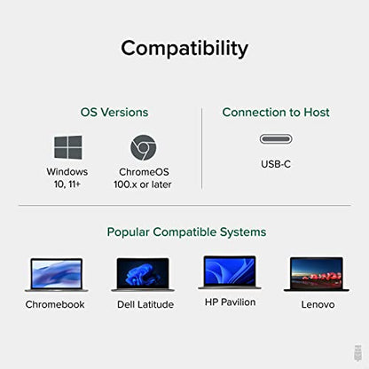 Plugable 11-in-1 USB-C Hub, 100W USB-C Pass-Through, Laptop Docking Station Dual Monitor, 4K 60Hz HDMI, Driverless, Compatible with Thunderbolt, Windows, Chromebooks, Not Recommended for Mac