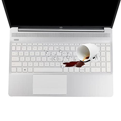 Keyboard Cover for 15.6 HP Laptop 15-dw 15-dy 15-ef 15-da/db 15-dy5033dx 15-dy5131wm 15-dy2702dx 15-dy2703dx 15-da0012wm 15-db0015dx 15-ef2126wm, Envy 15m-dr/ds 17-bs/bw 15m-dr1011dx 15-ds1010wm - color: Clear