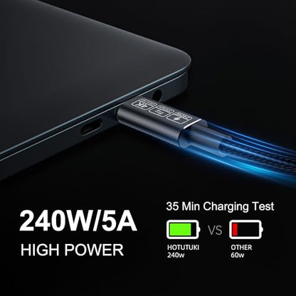 Short USB c Data Cable,usbc to usbc 1.65ft,USB c 3.2 Monitor Cable Support 20Gbps 240W PD Fast Charging Cable, high Speed USB to USB c Cable,Compatible with MacBook,Samsung Galaxy,SSD - size: 1.65 ft