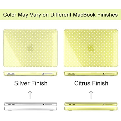 MEEgoodo Printed Case for New MacBook Neo 13 Case inch 2026 Release Model A3404, Laptop Hard Shell with Keyboard Cover & Screen Protector & USB-C Adapter, Citrus & White Polka Dots - color: Citrus & White Polka Dots