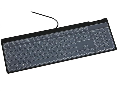 Silicone Keyboard Skin Cover Compatible for HP USB Slim Business Keyboard KU-1469 SK-2120 KB-1469 803181 KBAR211 T4E63AT and HP EliteOne 800 G4 All-in-One PC (Clear)