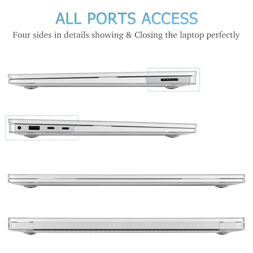 Mektron Clear Case for 13.8" Microsoft Surface Laptop 8 2026 Fits Surface Laptop 13.8 Inch 7 2024 Cover (Model: 2036),Keyboard Cover +Screen Protector +Dust Plugs, Crystal Clear - color: Crystal Clear