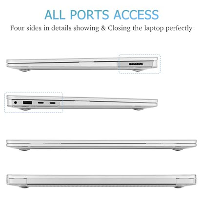 Mektron Clear Case for 13.8" Microsoft Surface Laptop 8 2026 Fits Surface Laptop 13.8 Inch 7 2024 Cover (Model: 2036),Keyboard Cover +Screen Protector +Dust Plugs, Crystal Clear - color: Crystal Clear