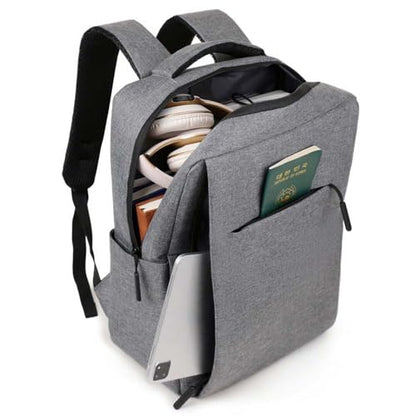 Mens Business Laptop Backpack with USB Charging Port, Multi-functional Travel Backpack, Water-Resistant Casual Daypack (Blue) - color: Blue