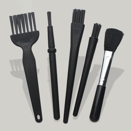 Keyboard Cleaner Brush Set, 5PCS Anti-Static Brushes for Computer, Laptop, Electronics, Portable Dusting Brushes with Plastic Handle for Keyboard, Car Interior, Small Electronics Cleaning