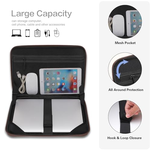 MOSISO 13-14 inch Laptop Hard Case, Waterproof Shockproof Laptop Sleeve Compatible with MacBook Neo 13/Air 13.3 13.6/Pro 13/14,HP Dell ASUS Lenovo,Symmetrical Trapezoid EVA Laptop Sleeve, Brown - color: Brown, size: 13.3 inch