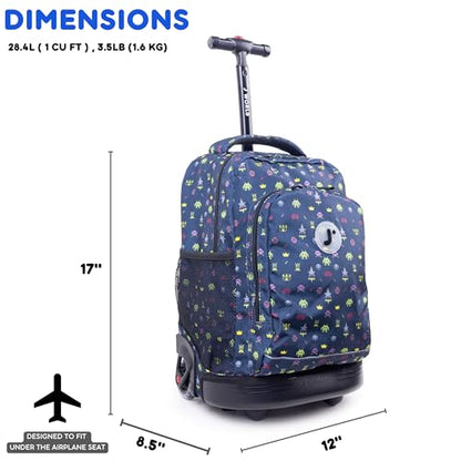 J World Sunny Rolling Backpack for Kids. Roller Bag With Wheels, Game - color: Game
