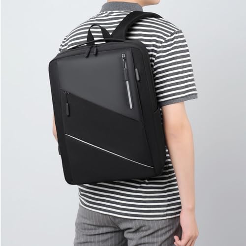 Business Laptop Backpack, Lightweight Casual Travel Backpack, Fashion Waterproof Work Laptop Bag with USB Charging Port,Blue - color: Blue
