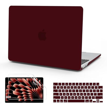 B BELK for MacBook Air 15 inch Case M5 2026 2025 2024 2023 Release M4 M3 M2 | A3448 A3241 A3114 A2941, Matte Plastic Laptop Hard Shell Case with Keyboard Cover & Screen Protector, Marsala Red - color: Marsala Red