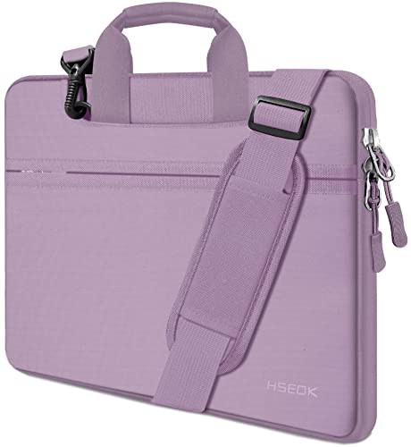 Hseok Laptop Shoulder Bag 15 15.6 16 Inch Briefcase,Compatible MacBook Pro/Neo 16",MacBook Air/Pro 15,XPS 15/16 and most 15.6-16 and Most 15-16 Notebooks,Spill-Resistant Handbag,Purple - color: Purple, size: 15-16 inch