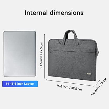 Voova 13.3-13 Inch Laptop Sleeve with Handle, MacBook Sleeve, Gray | Splash-proof laptop sleeve with handle and removable strap; fits 13-inch MacBook Air/Pro M1-M5, HP, Lenovo, Asus and Acer - color: Grey, size: 14-15.6In & 2019 New Macbook Pro 16 Inch