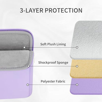 RAINYEAR Laptop Sleeve Case with Front Pocket, 11-13 Inch Protective Portable Case Laptop Carrying Bag Cover Compatible with 13.3 Inch MacBook Air/Pro, MacBook Neo A18, HP, Dell, Lenovo, Acer, Purple - color: Purple, size: 11-13 inch