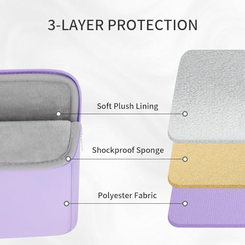 RAINYEAR Laptop Sleeve Case with Front Pocket, 13.3 Inch Protective Portable Case Briefcase Laptop Carrying Bag Cover Compatible with 13.3-14 Inch Laptop PC, 14 Inch MacBook Pro M5 M4 M3 M2 M1, Purple - color: Purple, size: 13.3-14 inch