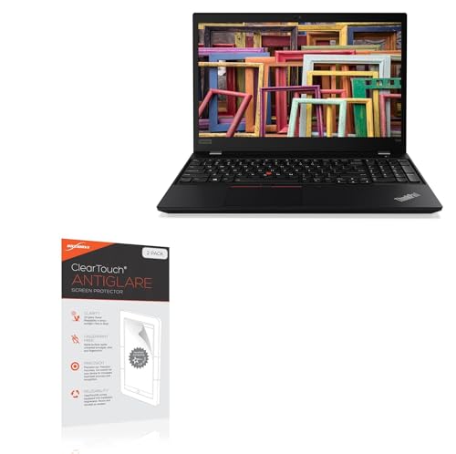 BoxWave Screen Protector Compatible with Lenovo ThinkPad T590 with Touchscreen (15.6 in) - ClearTouch Anti-Glare (2-Pack), Anti-Fingerprint Matte Film Skin