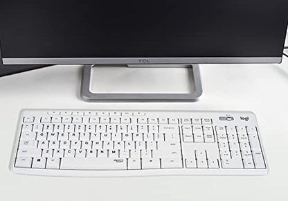 (2PCS Pack) English Keyboard Stickers, Universal Keyboard Replacement Letters English White Background with Black Lettering for Laptops Computer, Matte Keyboard Alphabet Stickers -White - color: English-White