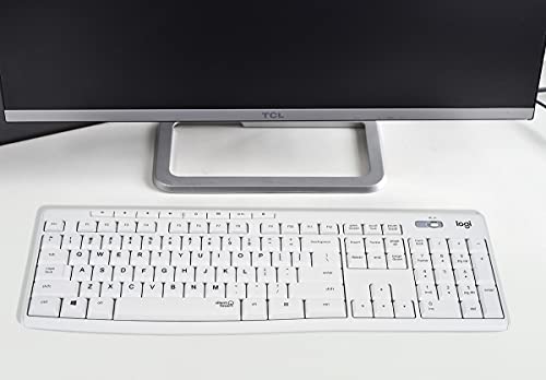 (2PCS Pack) English Keyboard Stickers, Universal Keyboard Replacement Letters English White Background with Black Lettering for Laptops Computer, Matte Keyboard Alphabet Stickers -White - color: English-White