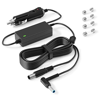 VHBW Car Charge Replacement for HP Laptop Car Charger 90W Compatible with HP 15 17 Spectre Pavilion Envy EliteBook X360 Touchsmart 15 13 M6 Stream 11 13 14 Chromebook 11 G4 G5 EE Vehicle Charger