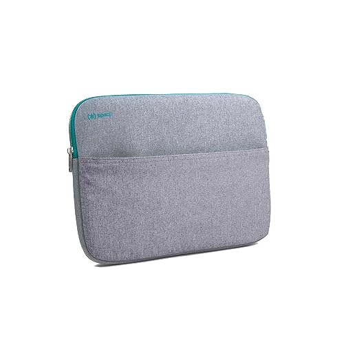 Speck Transfer Pro-Pocket Universal 15-16 Inch Laptop Sleeve with Front Pocket - Durable Protective Case for Laptops and Tablets - Compatible with MacBook Computers - Sweater Grey/Biscay Teal - color: Sweater Grey/Biscay Teal