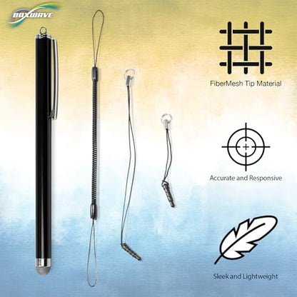 BoxWave Stylus Pen Compatible with HP EliteBook 8 G1i - EverTouch Capacitive Stylus, Fiber Tip Capacitive Stylus Pen - Jet Black