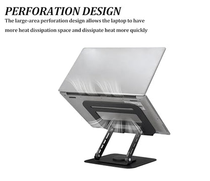 Laptop Stand Ergonomic Design, Adjustable Angel and Height, Foldable fits for laptops, notebooks up to 17.3 Inch (Grey) - color: Grey