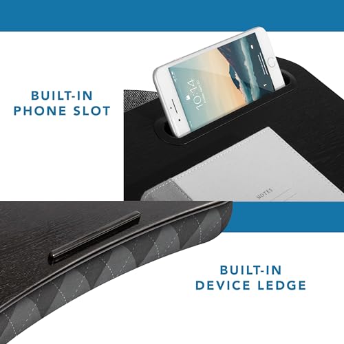 LAPGEAR Designer Lap Desk – Gray Argyle, Fits 15.6” Laptops - color: Gray Argyle, size: Single Lap Desk