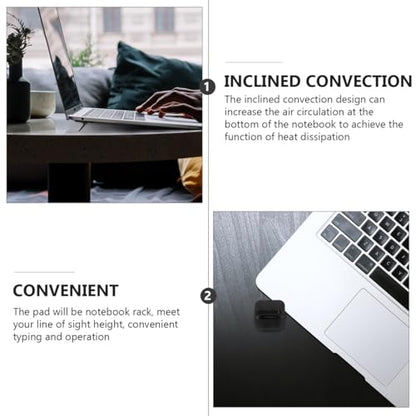NOLITOY Portable Foldable Laptop Stand Non Skid Holder Adjustable Height Laptop Rack for Desk Cooling and Ergonomic Use Compatible with Various Notebooks, 2 PCS
