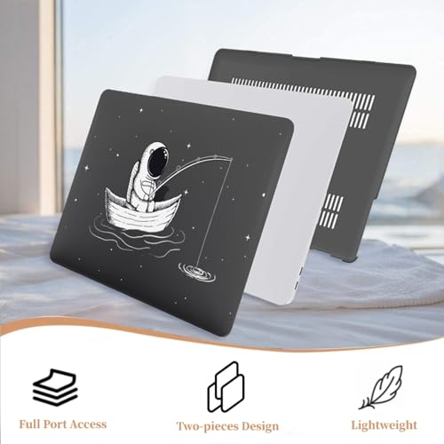 Compatible with MacBook Pro 14 inch Pro/Max Case 2025-2021 M5/M4/M3/M2/M1 Models A3434 A3185 A3401 A3112 A2918 A2992 A2779 A2442, Plastic Laptop Shell & Keyboard Cover, Fishing Astronaut - color: Fishing Astronaut, size: Pro 14.2" (2026-2021)M5/M4/M3/M2/M