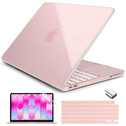 Batianda CrystalAir Case for MacBook Neo 13 Inch 2026, Crystal Blush | 4-in-1 Bundle Ultra Clear Slim Hard Shell, Lightweight Everyday Protection for MacBook Neo 13 Inch 2026 Model A3404 - color: Crystal Blush