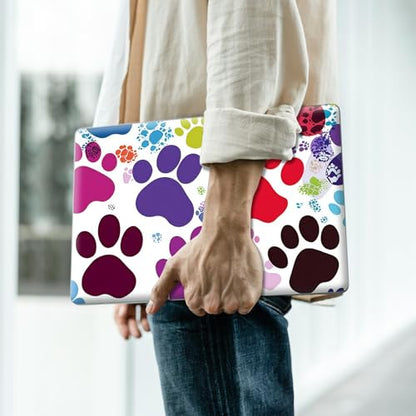 Reusable Universal Laptop Skin Sticker, Cut to Fit for 11.6–15.6 Inch Laptops, Waterproof Protective Film, No-Residue - Colorful Dog Paws - color: Colorful Dog Paws