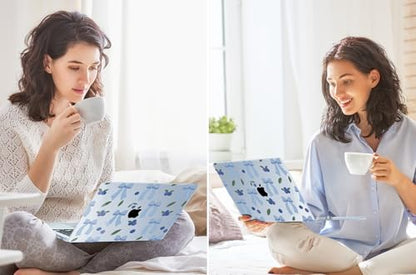 Tuiklol for MacBook Air 13 inch Case M5 2026 M4 2025 M3 2024 M2 2022 Release Model A3449 A3240 A3113 A2681,Plastic Hard Shell Cover for MacBook Air 13.6 with Touch ID, Blue-Berries - color: Blue-berries