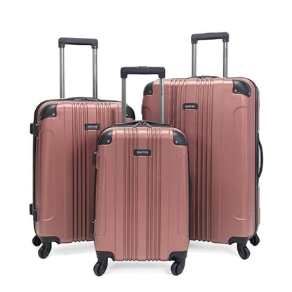 Kenneth Cole REACTION Out of Bounds Lightweight Hardshell 4-Wheel Spinner Luggage, Rose Gold, 3-Piece Set (20", 24", & 28") - color: Rose Gold, size: 3-Piece Set (20", 24", & 28")