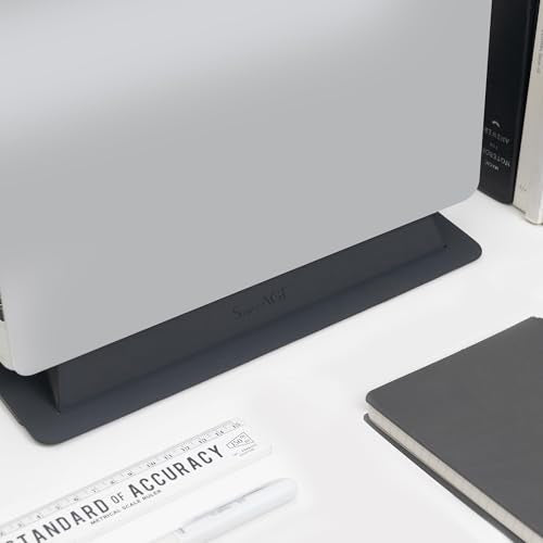 Laptop Stand for Desk, Office, Ergonomic Notebook Stand, Foldable & Portable Travel FlatStand, Lightweight, Anti-Slip, Compatible with MacBook Air, Pro, and Up to 15.4" Laptops (Charcoal) - color: Charcoal Frost