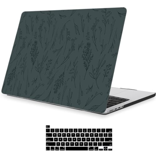 LanBaiLan Compatible with MacBook Pro 14 inch Case 2026 2025 2024 2023 2022 2021 M5 M4 M3 M2 M1 A3434 A3112 A3185 A3401 A2918 A2992 A2779 A2442, Protective Case & Keyboard Cover, Dark Green - color: Dark Green