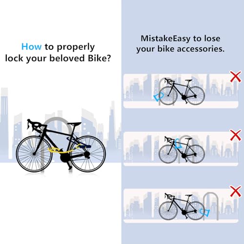 Bike U Lock with 4ft Security Cable 14mm Shackle, Bike Lock with 3 Keys and Mounting Bracket, Bicycle U-Locks Perfect for Road, Mountain, and Electric Bikes,Bicycle Lock - size: Bike U Lock+Cable