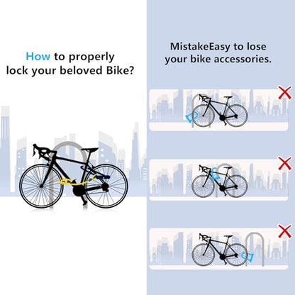 Bike U Lock with 4ft Security Cable 14mm Shackle, Bike Lock with 3 Keys and Mounting Bracket, Bicycle U-Locks Perfect for Road, Mountain, and Electric Bikes,Bicycle Lock - size: Bike U Lock+Cable