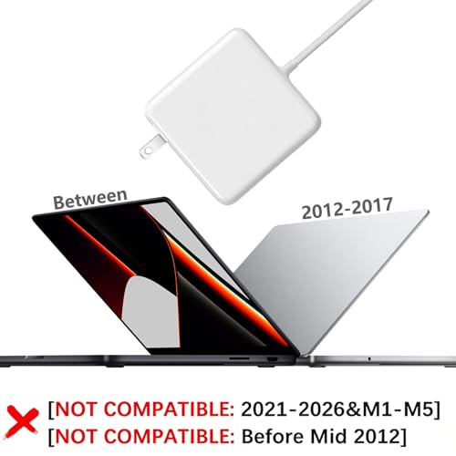 Mac Book Air Charger - 45W Magnetic T-Tip Power Adapter (Between 2012-2017) | Mag 2 Laptop Charger Compatible with MacBook Air 11/13 " After 2012 with Model: A1465, A1466, A1435, A1436 MD223,MD224,MD231