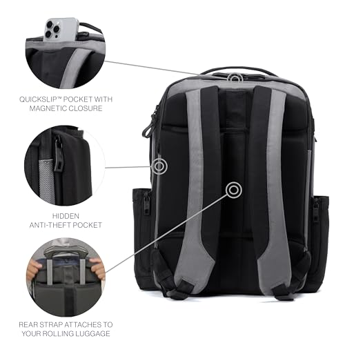 Travelpro Altitude Slim Expandable Travel Laptop Backpack 20-24L, 16 Inch - color: Falcon Grey