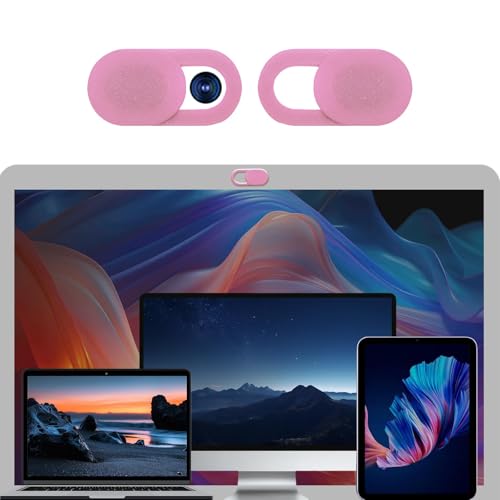5Pcs Ultra-Thin 0.03 Inch Webcam Cover Slide, Privacy Security Camera Blocker, Strong Adhesive Laptop Phone Tablet Camera Cover for Pro iPhone iPad iMac PC Accessories-Pink - color: Pink