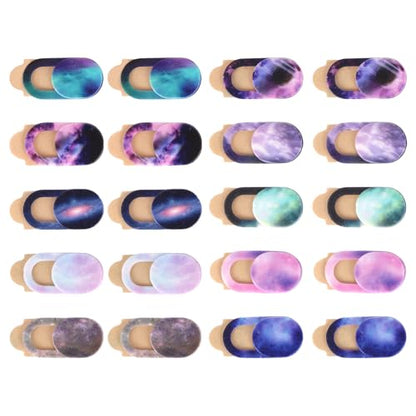 20pcs Webcam Cover Slides, Ultra-Thin Colorful Camera Privacy Covers Protect Privacy & Security Starry Sky Front Camera Slim Protector Cover Slider for Laptop Desktop Phone Tablet Accessories