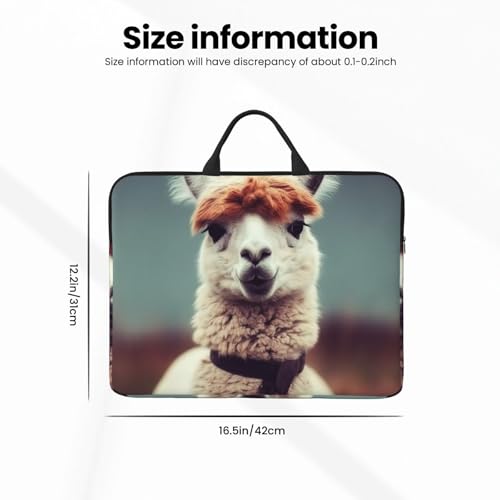 14 Inch Laptop Sleeve Case Waterproof Lightweight Laptop Case BagsCute Alpaca Travel Laptop Bag With Handle For Women Men