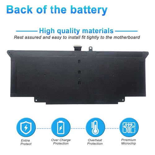 52Wh JHT2H Laptop Battery for Dell Latitude 7310 7410 Latitude 7410 Chromebook Enterprise Series P34S P34S001 4V5X2 Y7HR3 35J09 HRGYV WY9MP XMV7T 009YYF 7CXN6 T3JWC XMT81 0YJ9RP XMV7T K36KR - size: 10.43*4.25*0.20inch JHT2H