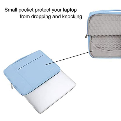MOSISO Laptop Case 13.3 inch, 13-13.3 inch Laptop Sleeve with Handle Compatible with MacBook Air/Pro 13/Pro 14 M5 M4 M3 M2 M1,HP Dell ASUS Lenovo, Polyester Multifunctional Computer Bag, Air Blue - color: Air Blue, size: 13.3 inch