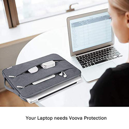 Voova 15.6-16 Inch Laptop Sleeve, Laptop Case, MacBook Case, Gray | Slim splash-proof 16-inch laptop sleeve compatible with MacBook Pro M1-M4 Max, HP, Lenovo, Acer and Asus for daily use - color: Grey, size: 15.6-16 Inch
