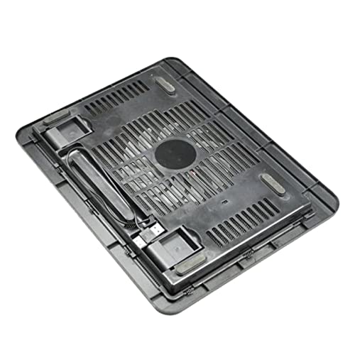 Portable Ultra Slim USB Powered Gaming Laptop Cooling Pad 1 Quiet Fans Adjustable Heightening Pad Support, Black