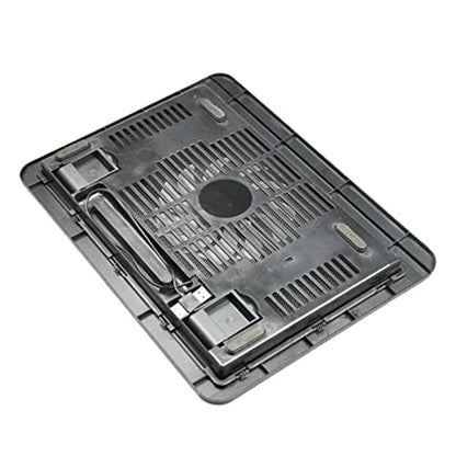 Portable Ultra Slim USB Powered Gaming Laptop Cooling Pad 1 Quiet Fans Adjustable Heightening Pad Support, Black